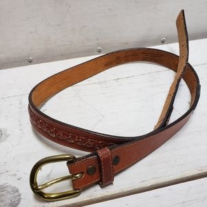 Jordache vintage brown leather belt made in USA size 32